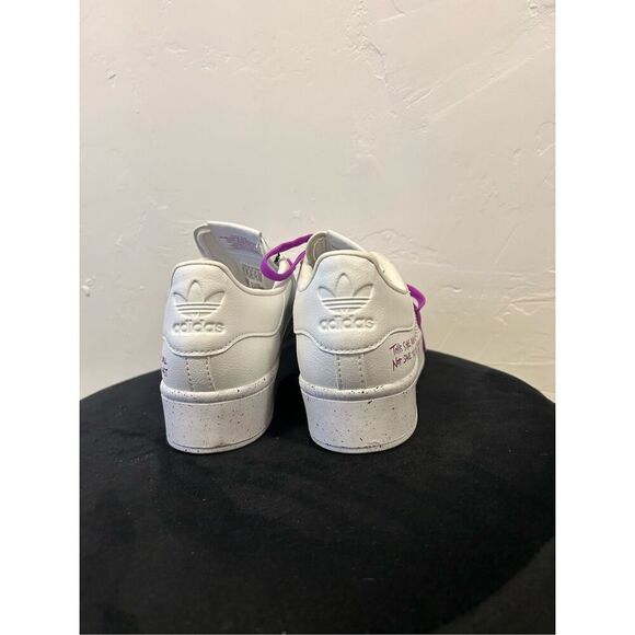 ADIDAS Rare Clean Classics Shock Purple and White Superstar Shoes Sneakers Men's - Picture 11 of 14